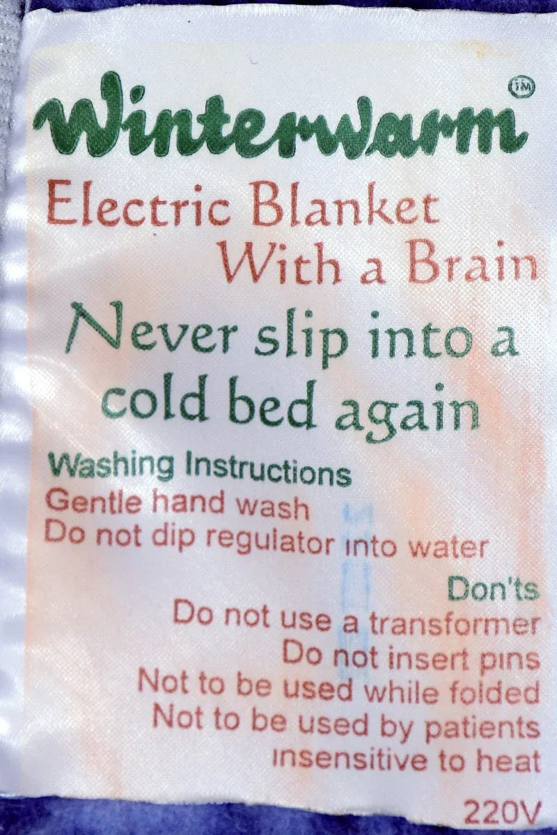 Winter Warm Electric Under Blanket Double Bed (60x60 inch) Autocut, Waterproof - The Amritsar Store