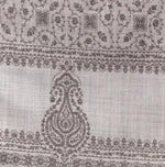 Shawl for Women – Grey Self Weave Wool with Sozni Embroidery | The Amritsar Store - The Amritsar Store
