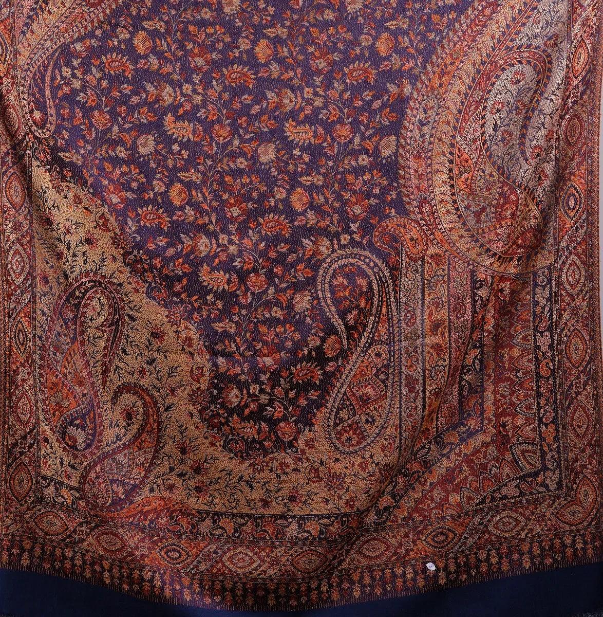 Women's Shawl, Kashmiri Shawl, Evergreen Kani Jamawar Shawl, Bamboo Fiber Shawl, Light Weight Shawl For Women - The Amritsar Store