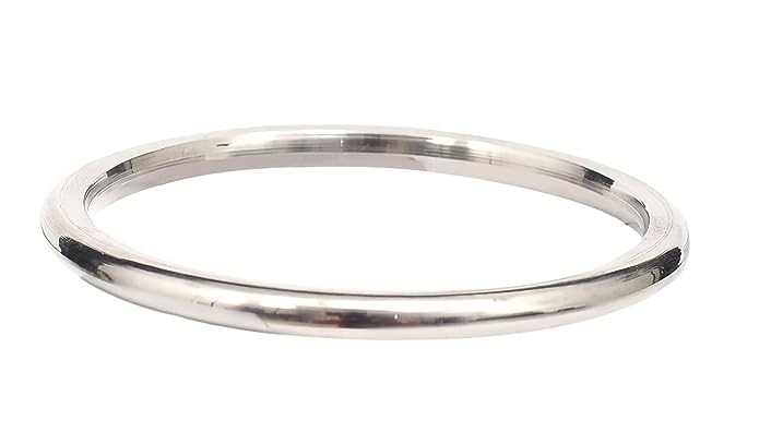 The Amritsar Store ROUND Metallic Stainless Steel Kada for Women 3 mm thickness (NO EDGES) - The Amritsar Store