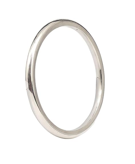 The Amritsar Store ROUND Metallic Stainless Steel Kada for Women 3 mm thickness (NO EDGES) - The Amritsar Store