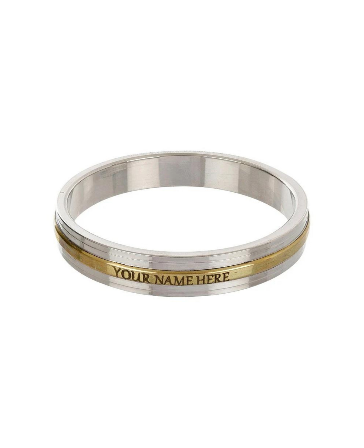 CUSTOMISED Punjabi Mens Kada (Stainless Steel & Brass) 8 mm THICK, HEAVY by The Amritsar Store - The Amritsar Store