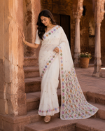 Hand Embroidered Phulkari Saree for Women | Punjabi Ethnic Saree | The Amritsar Store