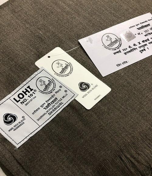 Dhariwal Lohi no.101 ,Shawl For Men, Large Wool Wrap, Wool Rich Shawl, Meditations Shawl by The Amritsar Store - The Amritsar Store