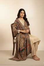 The Amritsar Store Kani Shawl with Zari Mughal Darbaar Reversible