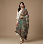 Kani Shawl – Mughal Darbar Palace, Procession & Garden Story Weave | The Amritsar Store