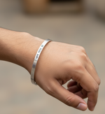 Punjabi Mens Kada Stainless Steel Laser Marked with "Jai Mata Di" by The Amritsar Store