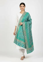 The Amritsar Store Womens Kani Zari Stole with Traditional Charm - The Amritsar Store