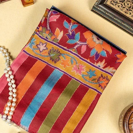 Women's Kalamkari Shawl – Handcrafted Traditional Art | The Amritsar Store - The Amritsar Store