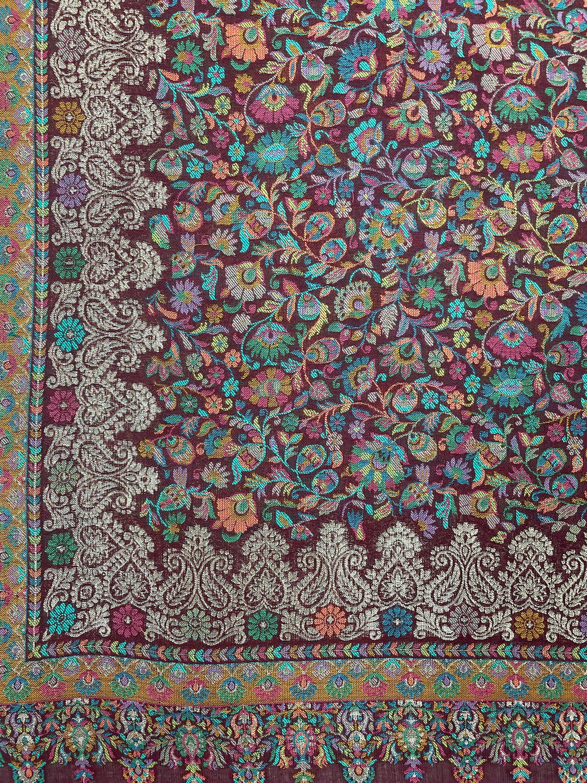 The Amritsar Store Timeless woven stole with Luxe Zari border