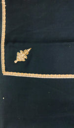 Hand Embroidered Kashmiri Shawl, Paisleys Embroidered In The Four Corners Surrounded With Embroidery. Warm Light Weight Shawl, Large Wool Shawl Unisex - The Amritsar Store
