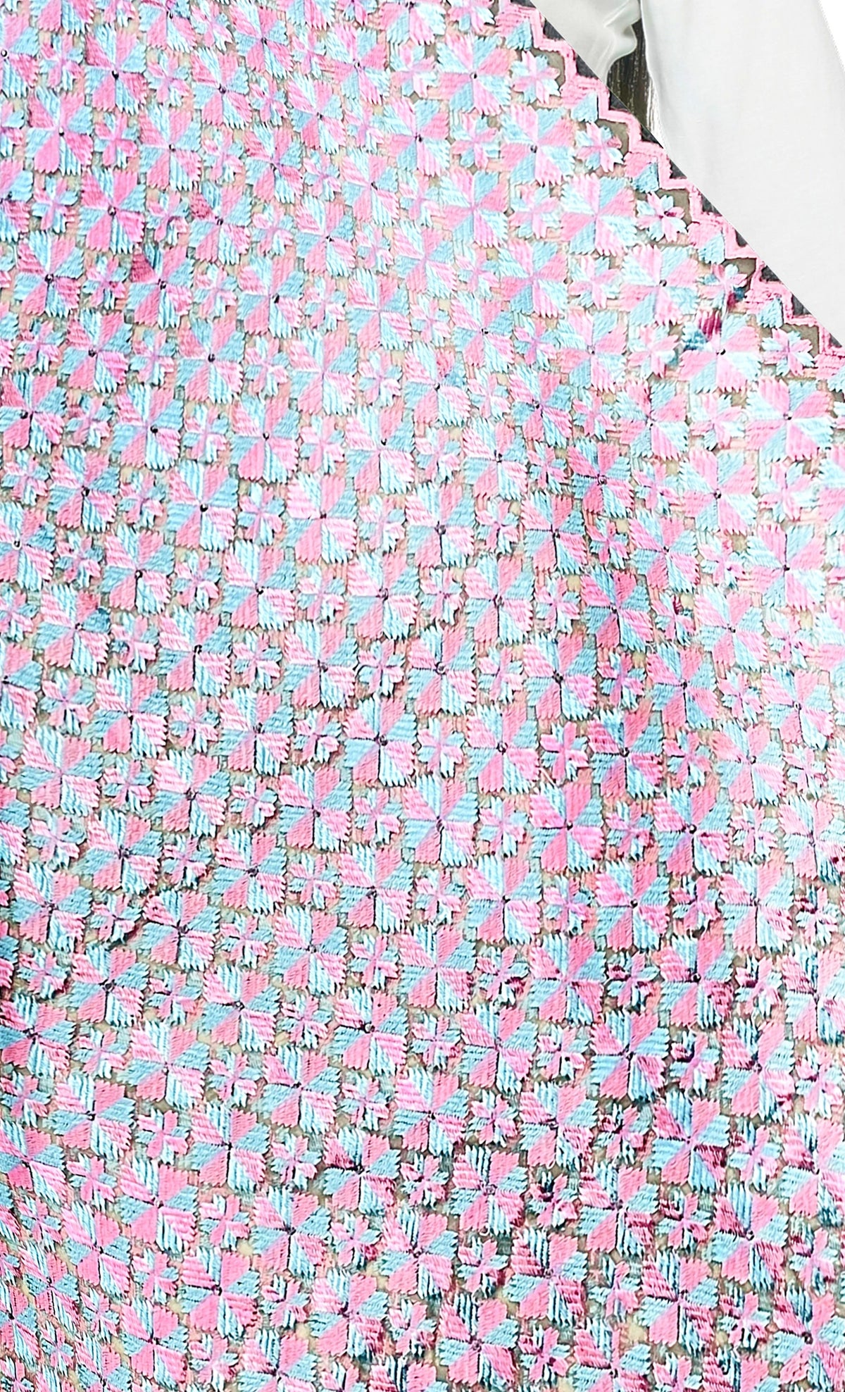 Pink and Grey Phulkari Dupatta - TraditionalDupatta | The Amritsar Store