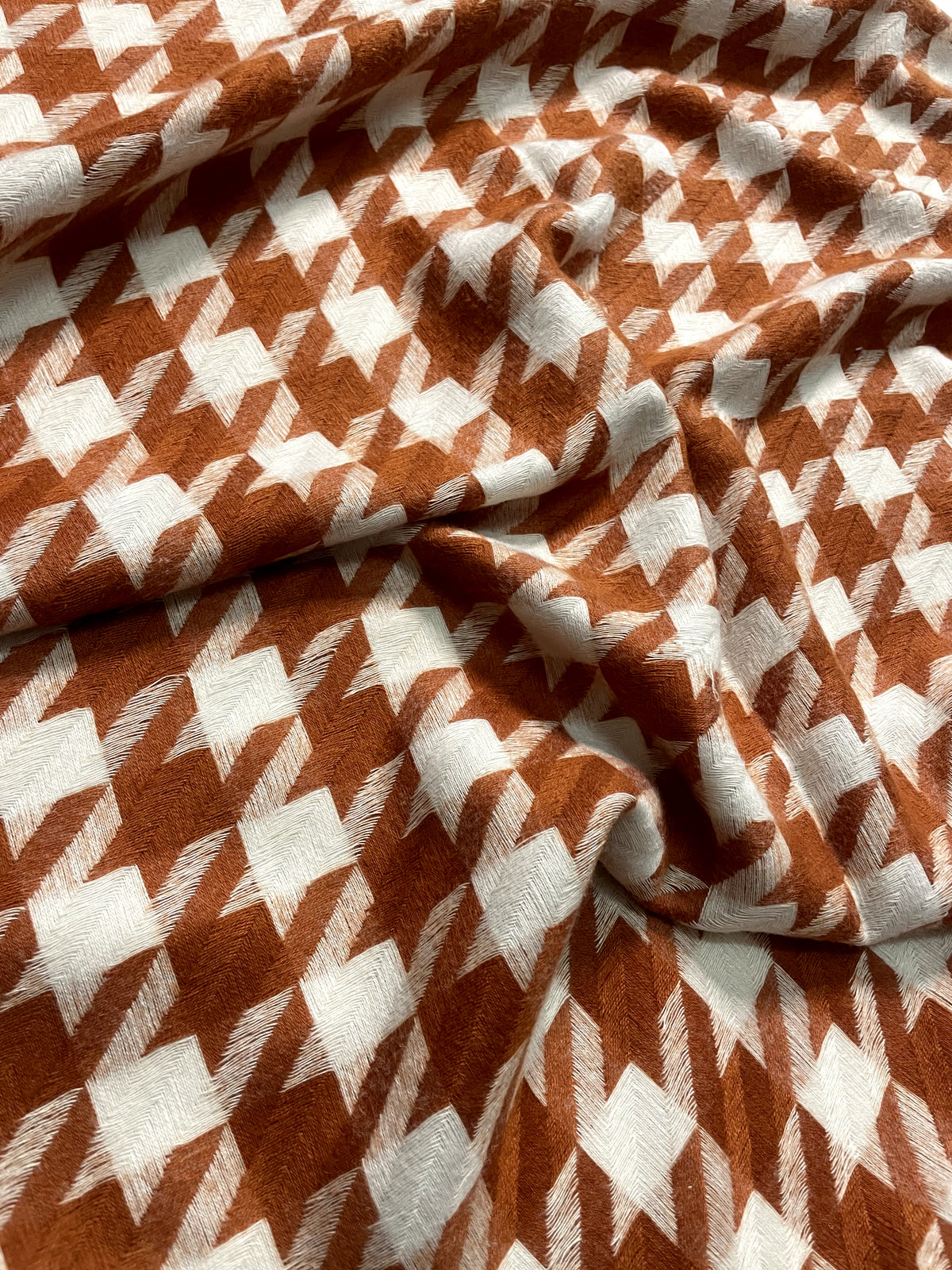 The Amritsar Store Brown & White Patterned Scarf
