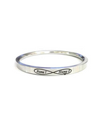 Unisex stainless steel infinity symbol customised kada by The Amritsar Store, sleek polished finish bracelet suitable for daily wear and gifting