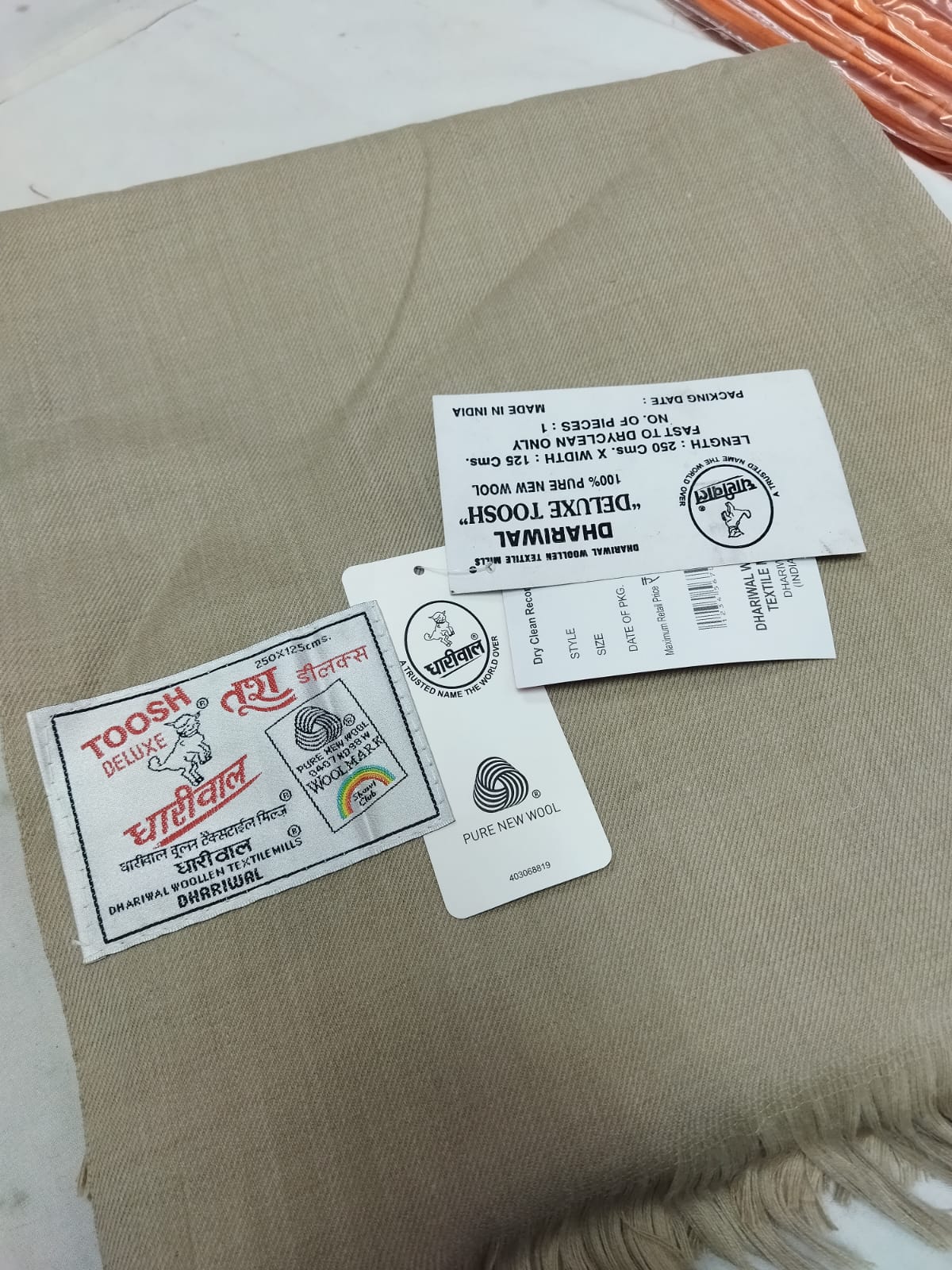 Dhariwal Pashmina Shawl,Shawl For Men, Oversized Scarf, Large Blanket, Meditation Shawl, Pure Wool Certified Shawl Deluxe , Unisex