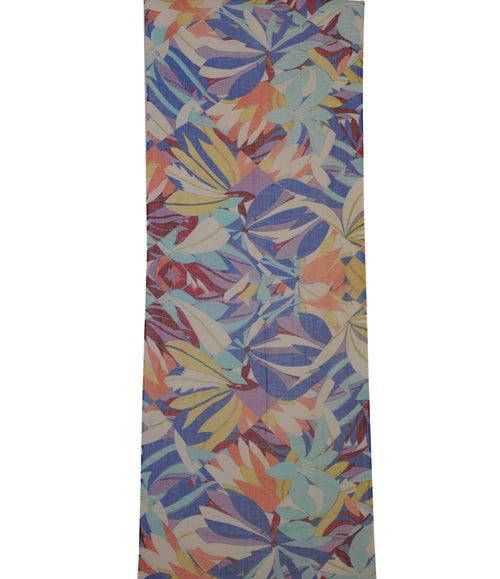Multi color abstract digital print scarf for women by The Amritsar Store, soft lightweight fashion accessory for all seasons.