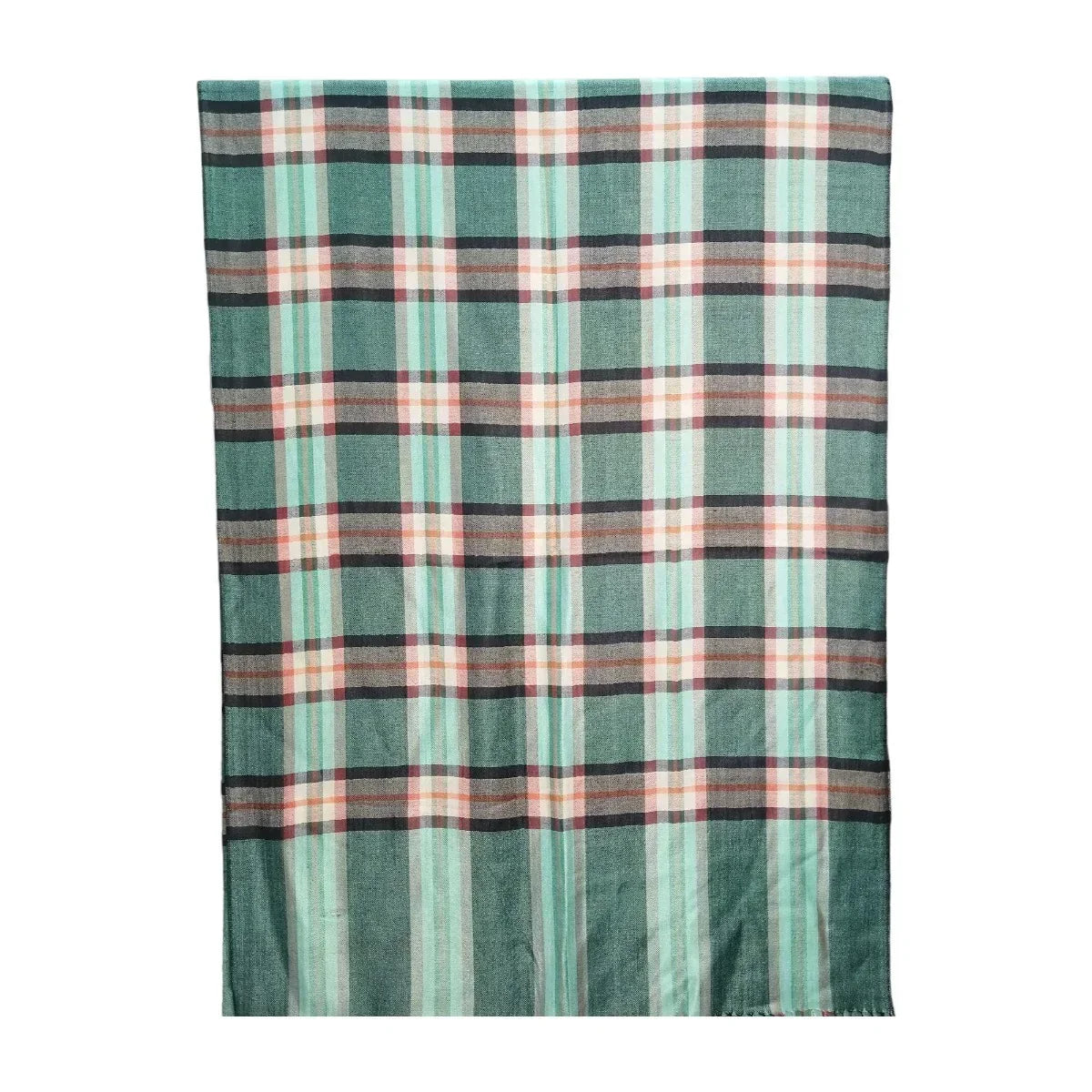 The Amritsar Store , Multicolor Bamboo Silk Scarf, Soft & Fine Quality with Check Pattern All Season - The Amritsar Store