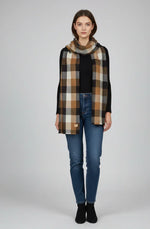 The Amritsar Store Classic Brown & Black Checkered Scarf - The Amritsar Store