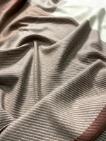 The Amritsar Store Classic Taupe & Ivory Check Wool Scarf – Soft Warm Winter Scarf for Women”