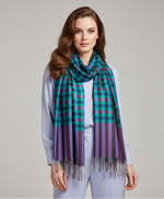 Women Scarf, Multicolor Bamboo Silk Scarf, Soft & Fine Quality with Check Pattern Reversible All Season Stole Size 2.00mtr x 0.70 mtr Weight 120 Grams - The Amritsar Store
