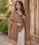 "The Amritsar Store Fine Wool Jaal Weave Shawl – Intricate Paisley Design