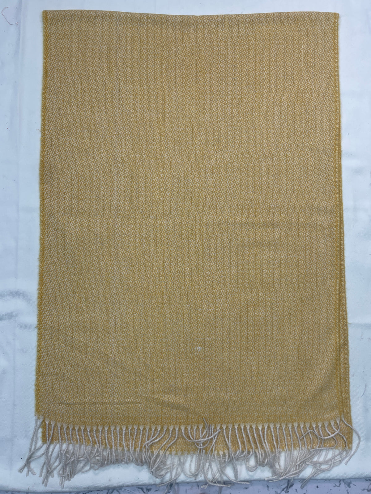 "Golden Yellow Textured Scarf, Soft and Elegant Winter Wrap for Men and Women by The Amritsar Store