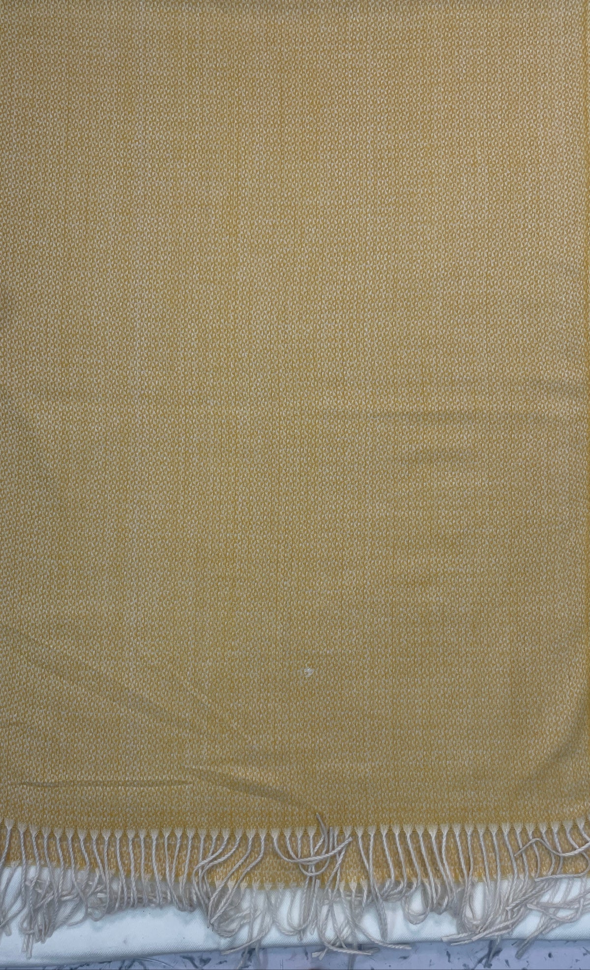 "Golden Yellow Textured Scarf, Soft and Elegant Winter Wrap for Men and Women by The Amritsar Store