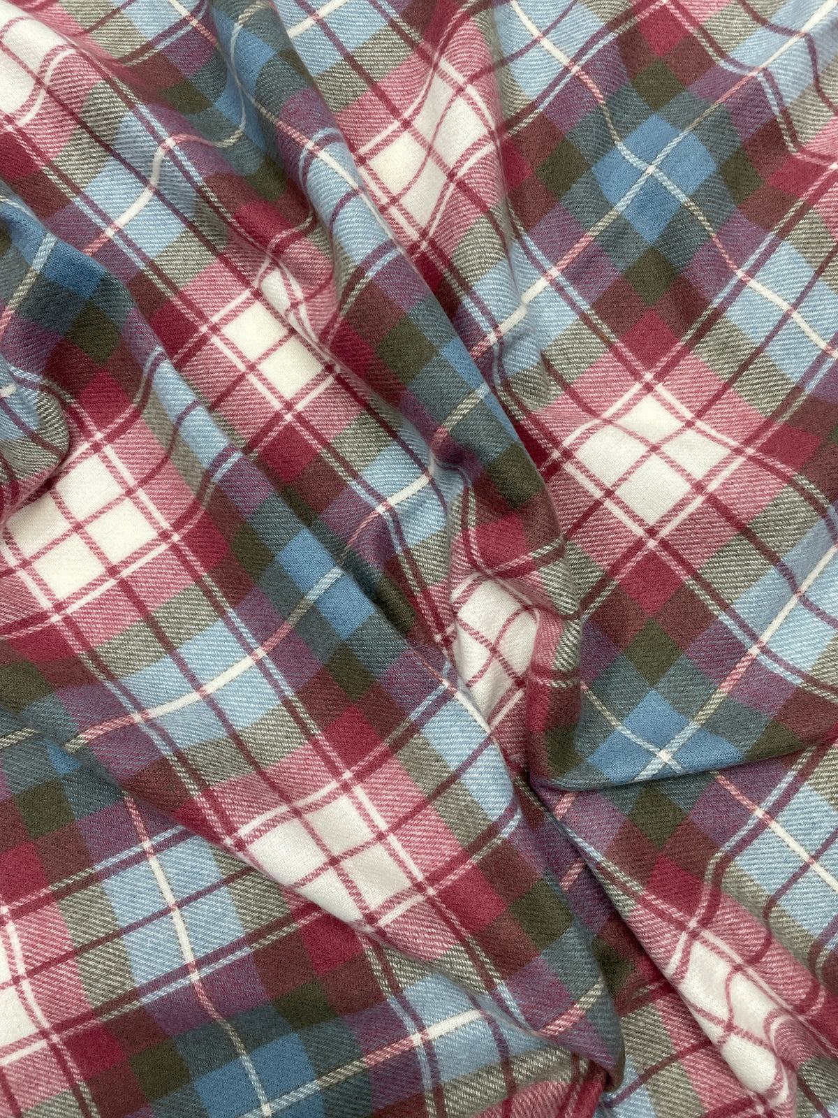 "Blue and Red Checkered Scarf, Soft Winter Wrap for Men and Women by The Amritsar Store