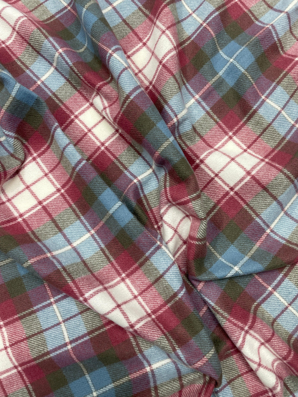 Blue & Red Plaid Wool Scarf – Soft Winter Wrap for Men & Women | The Amritsar Store - The Amritsar Store