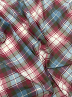 "Blue and Red Checkered Scarf, Soft Winter Wrap for Men and Women by The Amritsar Store