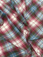 Blue & Red Plaid Wool Scarf – Soft Winter Wrap for Men & Women | The Amritsar Store - The Amritsar Store