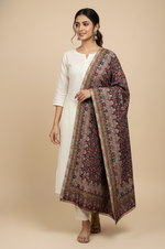 The Amritsar Store Timeless Woven Modal Stole with Luxe Zari Borde