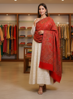 The Amritsar Store Kani Jamawar Blended Shawl with Full Jaal Design – Elegant Traditional Kashmiri Weave for Women