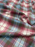 Blue & Red Plaid Wool Scarf – Soft Winter Wrap for Men & Women | The Amritsar Store - The Amritsar Store