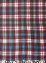 "Blue and Red Checkered Scarf, Soft Winter Wrap for Men and Women by The Amritsar Store