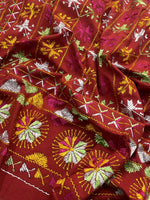 Hand embroidered traditional Punjabi Phulkari Bagh dupatta for women by The Amritsar Store in vibrant multicolor embroidery