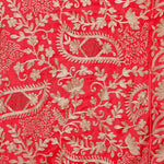 Elegant Hand Work Golden Silk Thread Emroidery Phulkari Dupatta By The Amritsar Store - The Amritsar Store