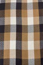 "Classic Brown and Black Checkered Scarf, Soft Unisex Winter Wrap by The Amritsar Store"