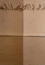Elegant Camel Brown Two-Tone Winter Scarf with Fringed Edges, Soft and Cozy Wrap for Men and Women by The Amritsar Store"