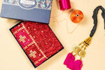 Phulkari Dupatta Luxurious Maroon With Elegant Handmade Embroidery & Cut Work For Wedding 2.35 Mtr 0.95 Mtr - The Amritsar Store