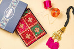 Phulkari Dupatta Luxurious Maroon With Elegant Handmade Embroidery & Cut Work For Wedding 2.35 Mtr 0.95 Mtr - The Amritsar Store