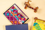 Phulkari Dupatta in Wine Colored With Traditional Multicolor Hand Embroidery With Four Side Gotta 2.25 Mtr x 0.98 Mtr - The Amritsar Store