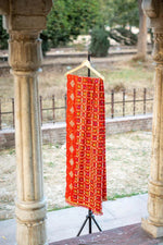 Phulkari Dupatta in Vibrant Red with Beautiful Hand Embroidery For Wedding With Cut Work 2.35 Mtr x 0.90 Mtr - The Amritsar Store