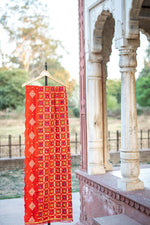 Phulkari Dupatta in Vibrant Red with Beautiful Hand Embroidery For Wedding With Cut Work 2.35 Mtr x 0.90 Mtr - The Amritsar Store
