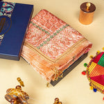 Phulkari Dupatta For Wedding Amritsar Handmade Embroidery Traditional Colorful Dupatta With Tassels Color 2.35 Mtr x 1.00 Mtr By The Amritsar Store - The Amritsar Store