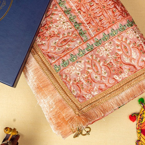 Phulkari Dupatta For Wedding Amritsar Handmade Embroidery Traditional Colorful Dupatta With Tassels Color 2.35 Mtr x 1.00 Mtr By The Amritsar Store - The Amritsar Store