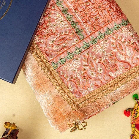 Phulkari Dupatta For Wedding Amritsar Handmade Embroidery Traditional Colorful Dupatta With Tassels Color 2.35 Mtr x 1.00 Mtr By The Amritsar Store - The Amritsar Store