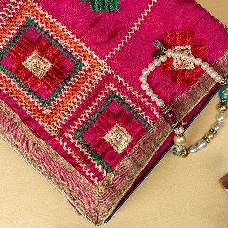 Mesmerizing Handmade Phulkari Dupatta with Pattern Design and With Four Side Tissue Work Size 1.05 Mtr x 2.20 Mtr By The Amritsar Store - The Amritsar Store