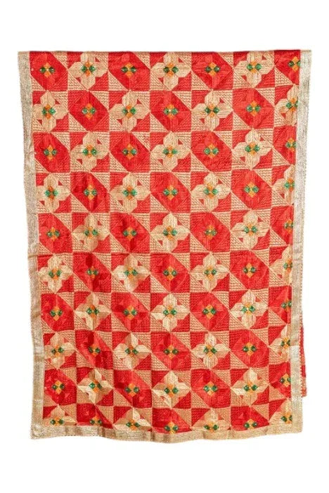 Punjabi Phulkari Suit Designer Salwar Kameez Collection By The Amritsar Store Size 5.00 Mtr - The Amritsar Store