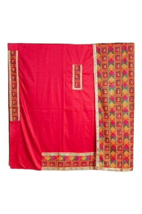 Punjabi Phulkari Suit Designer Salwar Kameez Collection By The Amritsar Store Size 5.00 Mtr - The Amritsar Store